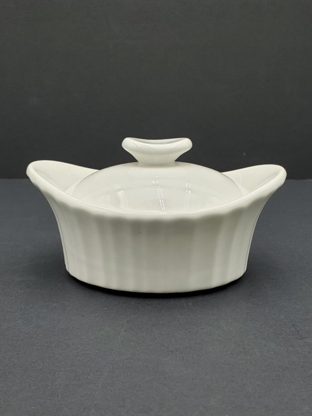 Corningware French White Individual Dessert Baker Casserole Dish & Lid